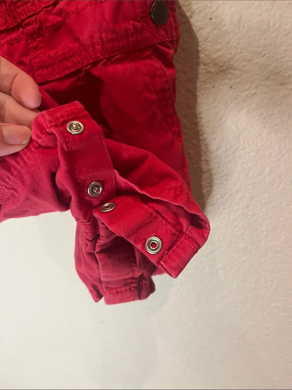 Oshkosh B’Gosh Baby Overalls Shortalls Red Blue Stripes Size 18 Months